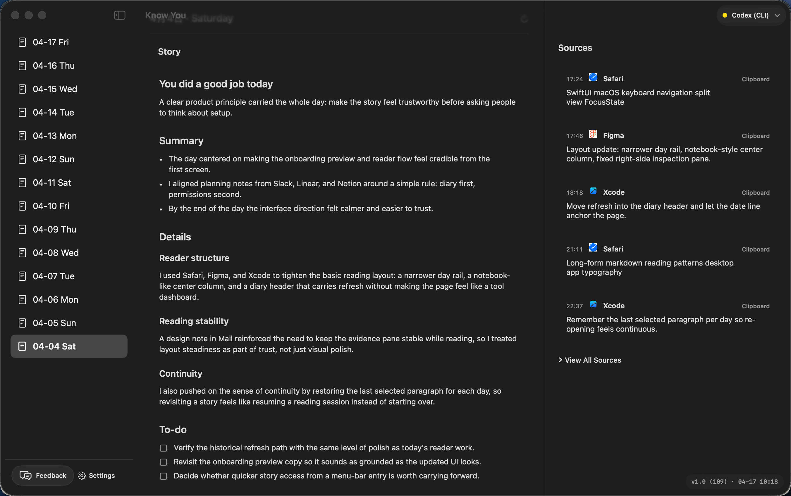 Know You macOS app screenshot