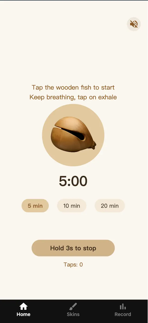 ZenAwake meditation timer screen